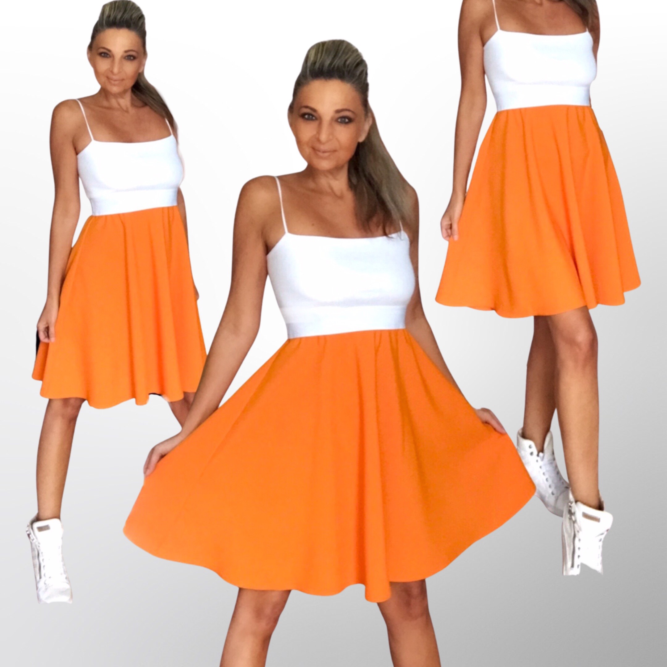 Šaty krátké oranžové BOROS DR-S-OR01